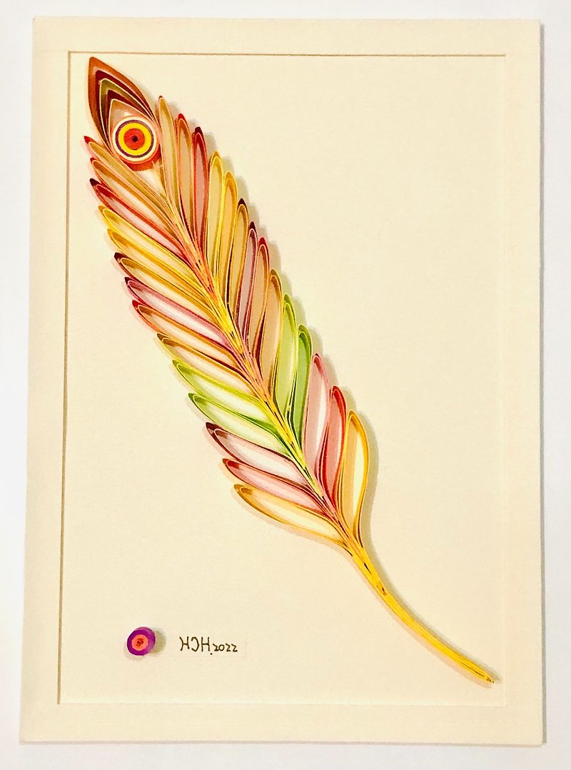 Handmade Paper Feather Series-Gentle - โปสเตอร์ - กระดาษ 