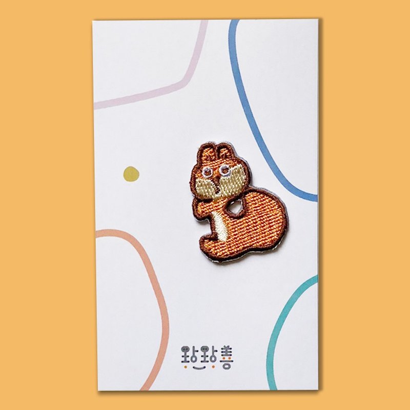 童趣刺繡貼 松隆子 - 徽章/別針 - 繡線 綠色