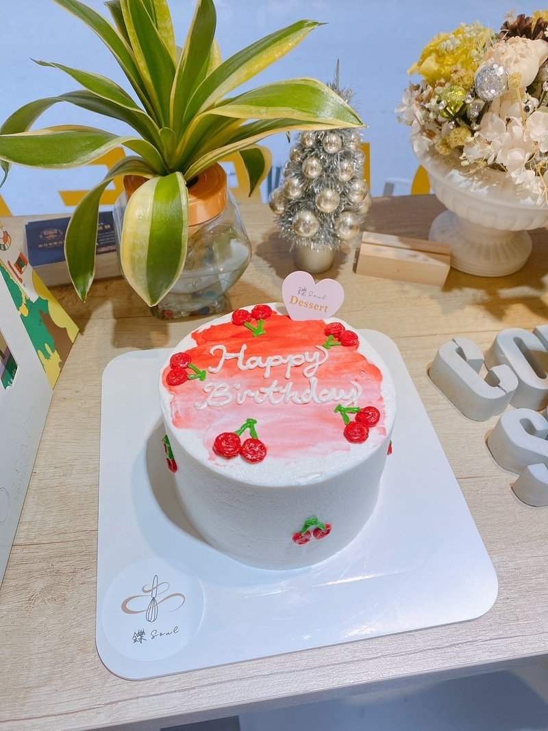 可愛櫻桃 漸層色客製化蛋糕 生日蛋糕 鑠甜點 水果蛋糕 布丁蛋糕 - 蛋糕/甜點 - 新鮮食材 