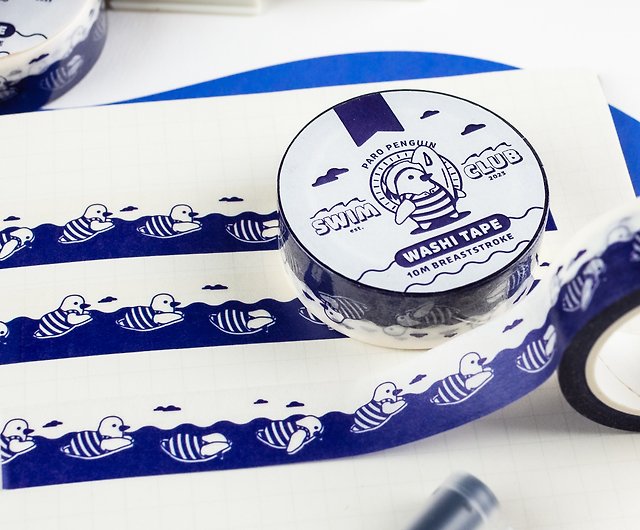 Swimming Penguin Washi Tape — Cute Washi Tape