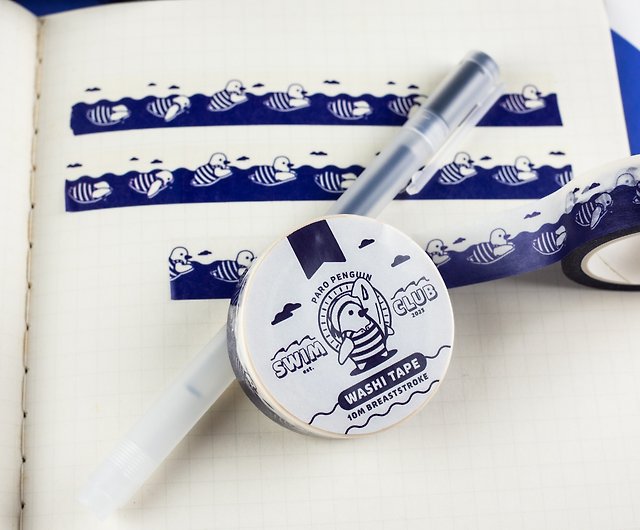 Swimming Penguin Washi Tape — Cute Washi Tape