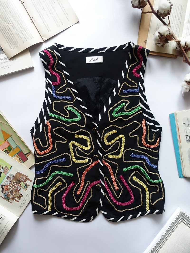 Awhile | Vintage vest no.23 - Women's Vests - Polyester Multicolor