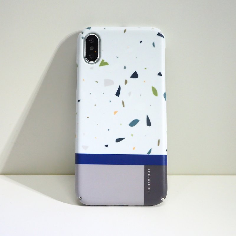 GRAPHIC PRINT - SILENCE TERRAZZO Custom Phone Case - Phone Cases - Plastic Blue