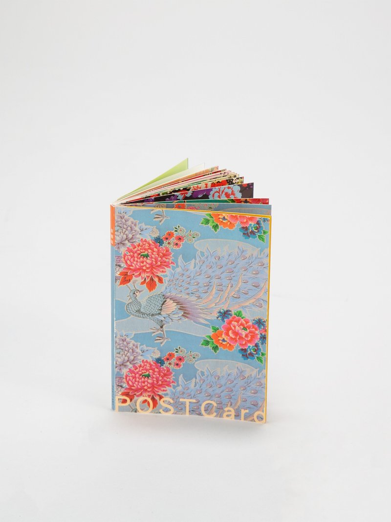 【Chang Yifang】Taiwan floral cloth x puppet show postcard book - Cards & Postcards - Paper Multicolor