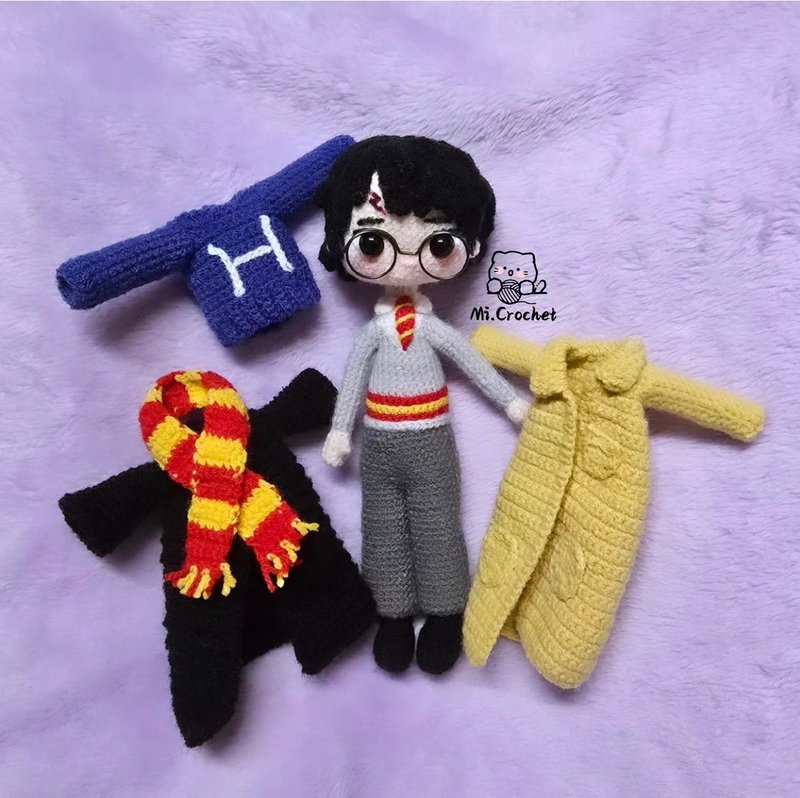 Handmade crochet | Mao Leng doll | Harry Potter | HarryPotter series - ตุ๊กตา - ไฟเบอร์อื่นๆ หลากหลายสี