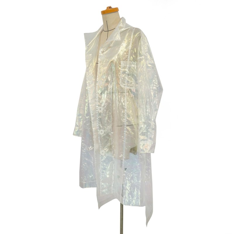 Aman No.11 transparent hooded windbreaker jacket can be worn by both men and women - เสื้อแจ็คเก็ต - วัสดุอื่นๆ 