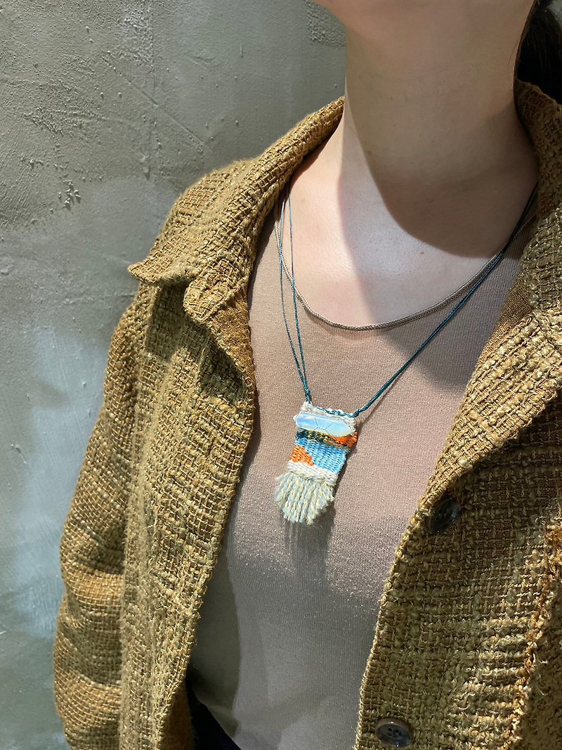 Physical | Zhongli | Life Crystal Necklace Weaving Experience | Fabric Necklace Weaving - Knitting / Felted Wool / Cloth - Cotton & Hemp 