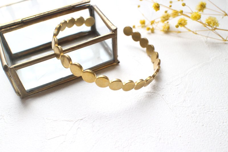 Bubbles-Brass bracelet - Bracelets - Copper & Brass Gold