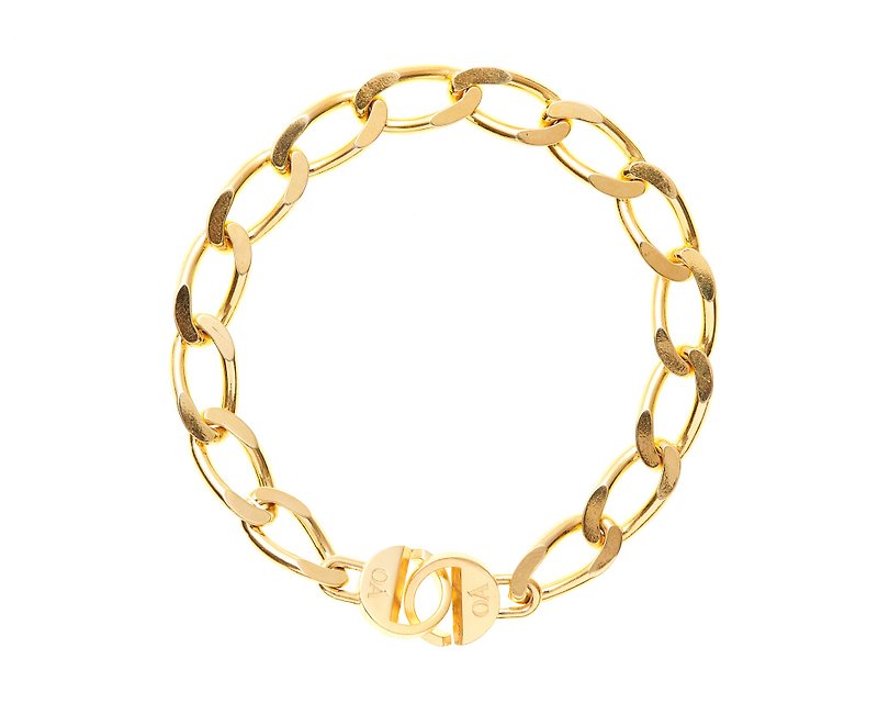 OA TWIST CHAIN BRACELET (Gold Plated) - Bracelets - Sterling Silver Gold