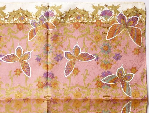 Lancetti ヴィンテージ ハンカチ レディース 蝶 ギフト 21 x