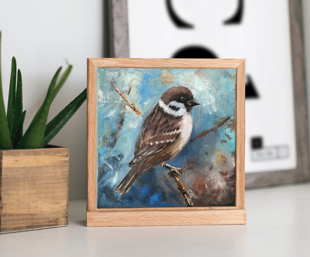 オリジナル油絵鳥の絵装飾部屋 - ショップ ArtLolitaRos