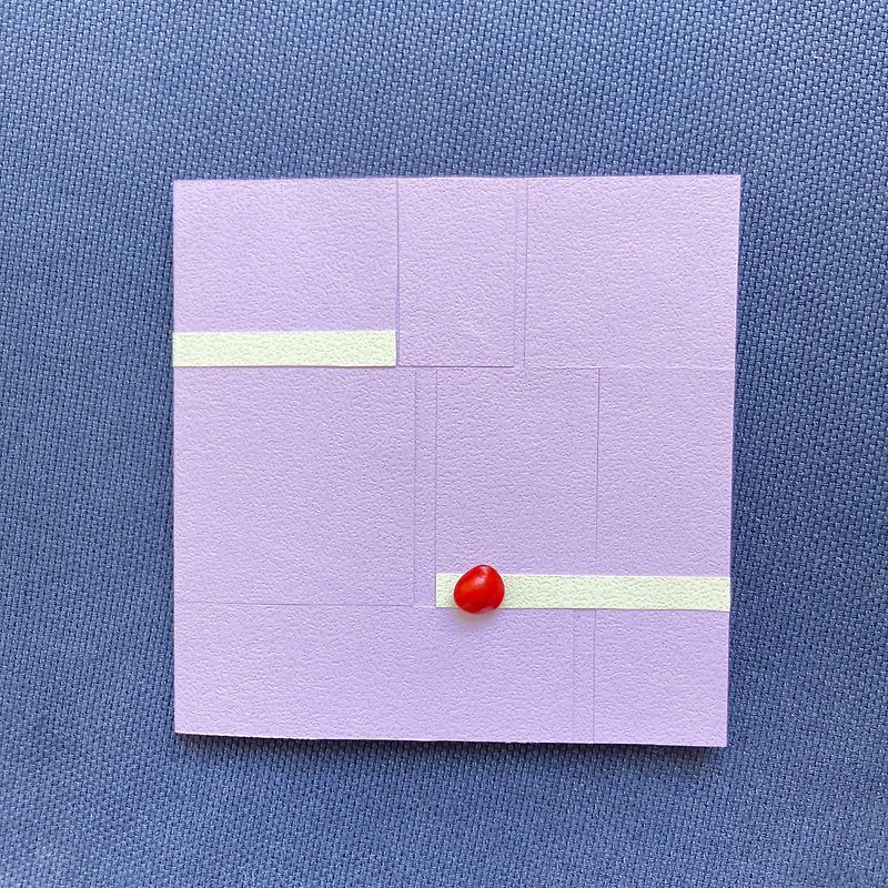 Paper Cards & Postcards Purple - -Spot-Acacia beans simple/Valentine's Day card/Handmade texture/Birthday card/Handmade card