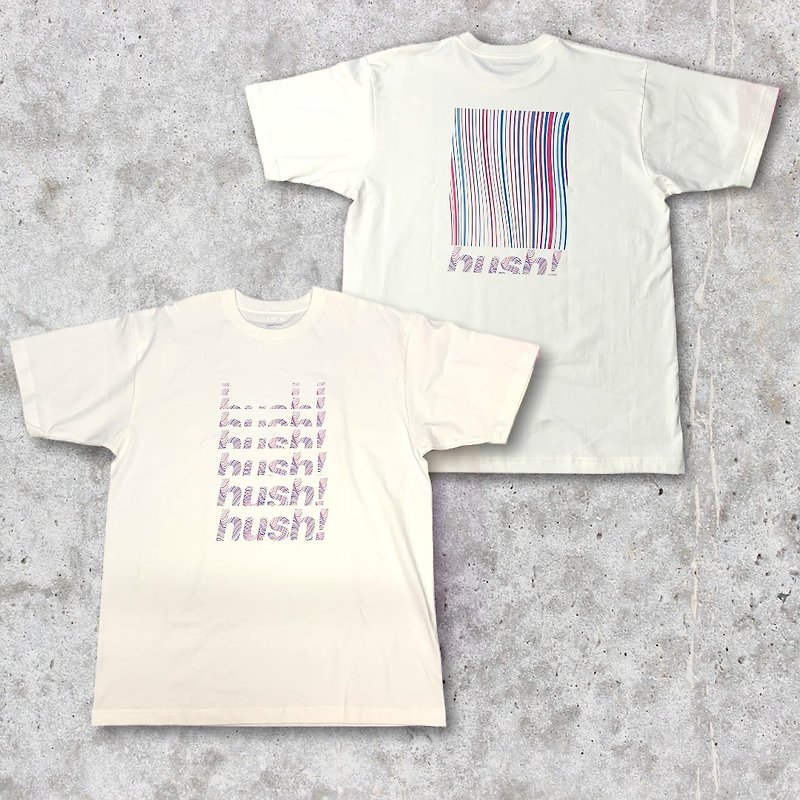 Macau hush! Cotton t-shirt - เสื้อฮู้ด - ผ้าฝ้าย/ผ้าลินิน ขาว
