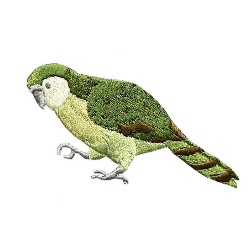 瀕臨絕種動物熨燙刺繡 / 鴞鸚鵡 - 徽章/別針 - 繡線 