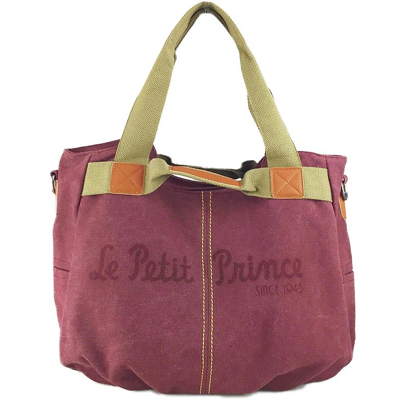 The Little Prince Classic authorization - multifunction handbag (red) - กระเป๋าแมสเซนเจอร์ - ผ้าฝ้าย/ผ้าลินิน สีแดง