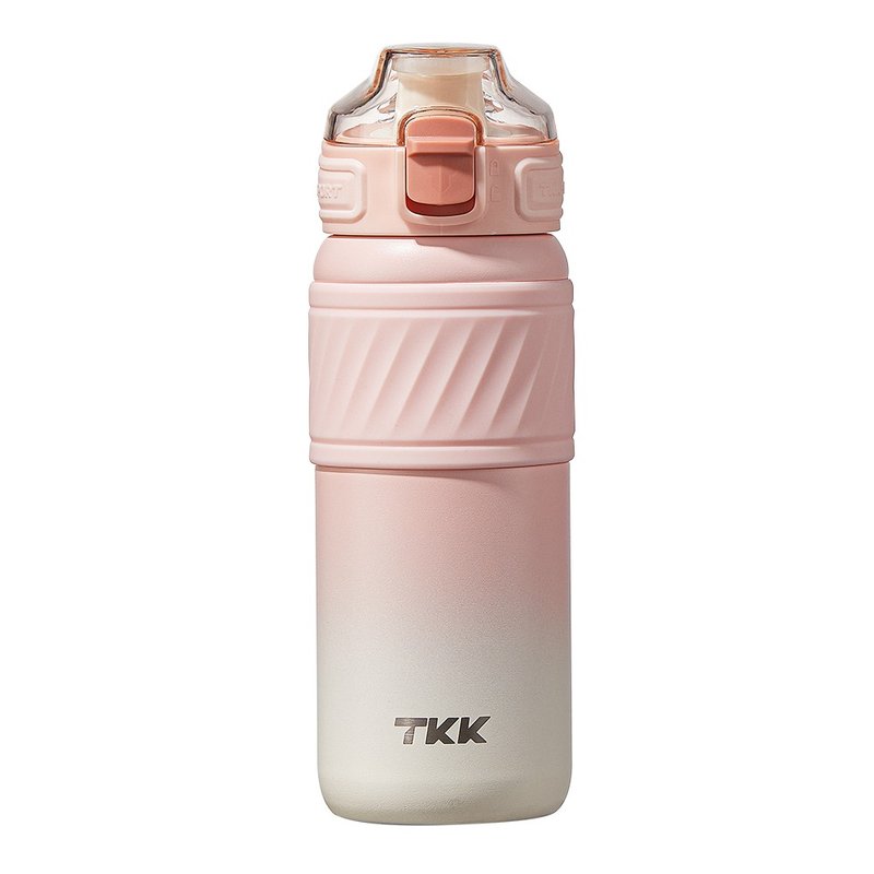 【TKK】哈崙運動 316不鏽鋼 直飲+吸管 保溫運動水壺500ML-梨花粉 - 水壺/水瓶 - 不鏽鋼 粉紅色