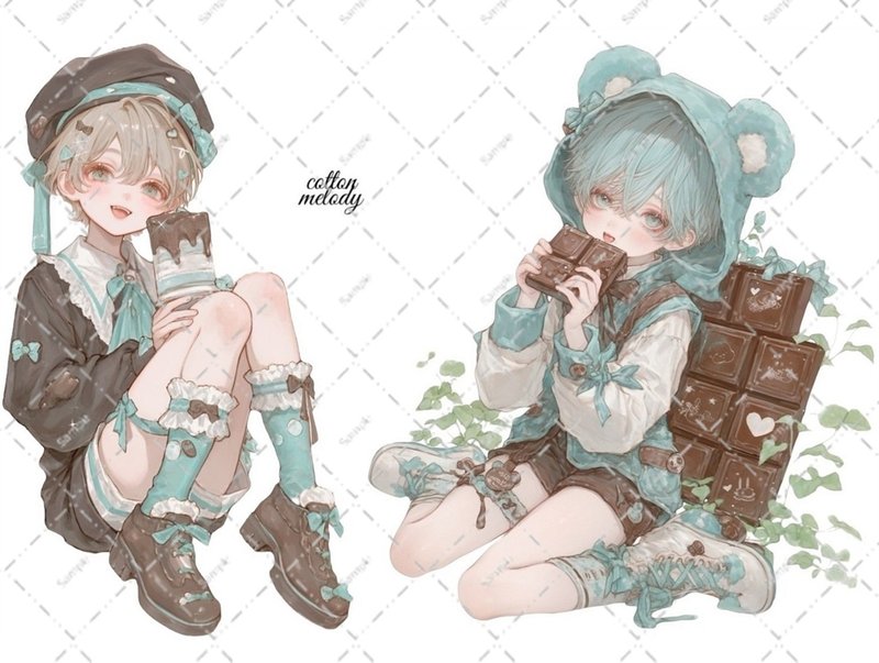 original sticker no.6810 人物ステッカー オリジナルステッカー 人物ステッカー 女の子ステッカー オリジナル人物ステッカー - 貼紙 - 紙 