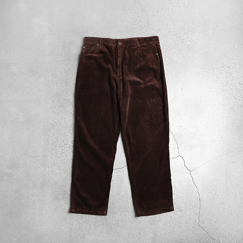 Vintage Corduroy Pants/ Vintage 古著 - Men's Pants - Cotton & Hemp Brown