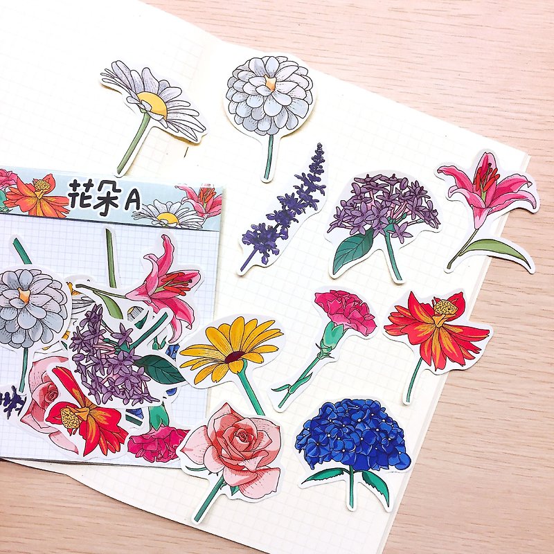 Flower A / Sticker (matte) - Stickers - Paper Multicolor