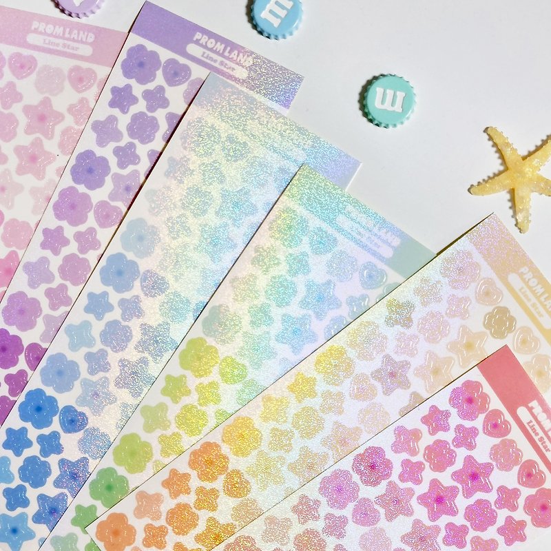 Line Star korea stickers pack - สติกเกอร์ - วัสดุอื่นๆ หลากหลายสี