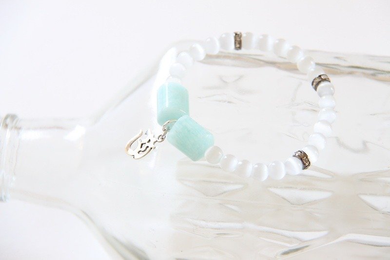 Fashion Energy Jewelry Series - Tianhe Stone Opal Bracelet - สร้อยข้อมือ - เครื่องเพชรพลอย สีน้ำเงิน