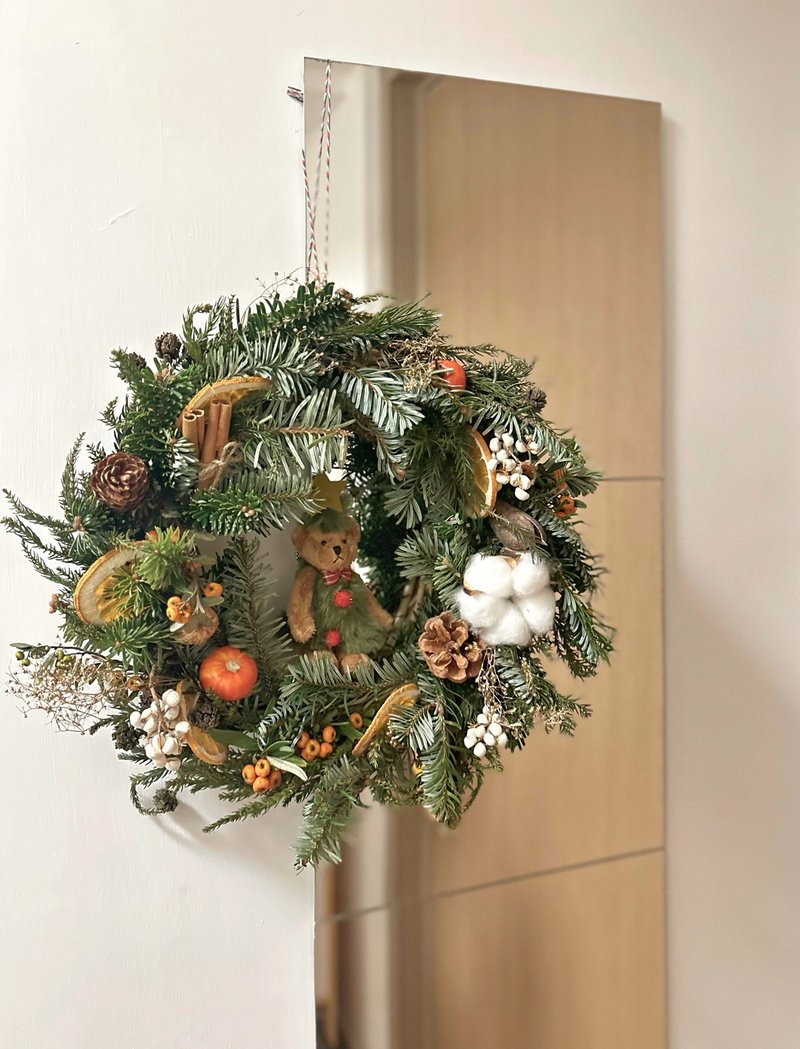 鮮松木棉聖誕花圈 - 乾燥花/永生花 - 植物．花 