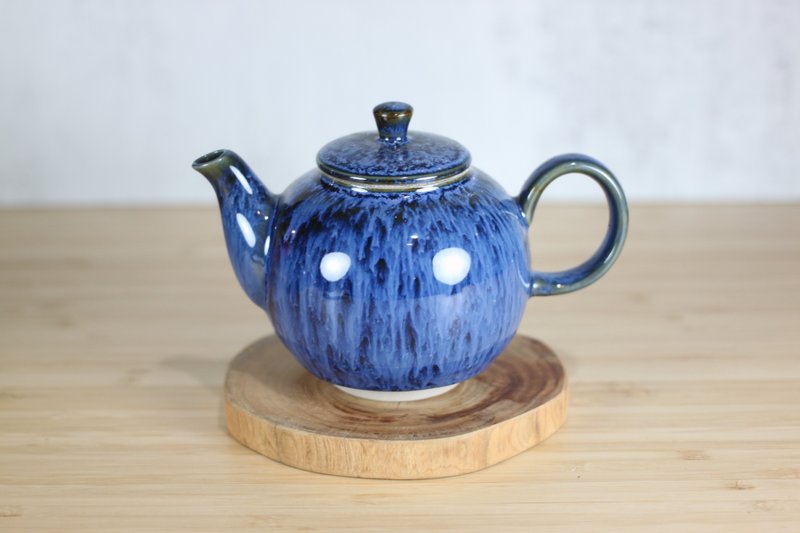 【送禮好物】240ml 湛海 天目釉 圓滿茶壺 鶯歌名家葉敏祥作品 - 茶壺/茶杯/茶具 - 瓷 