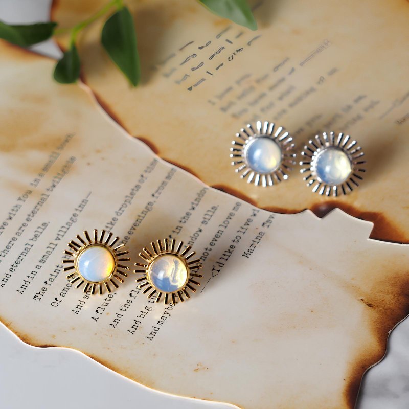 radiant Bronze earrings - ต่างหู - ทองแดงทองเหลือง สีใส