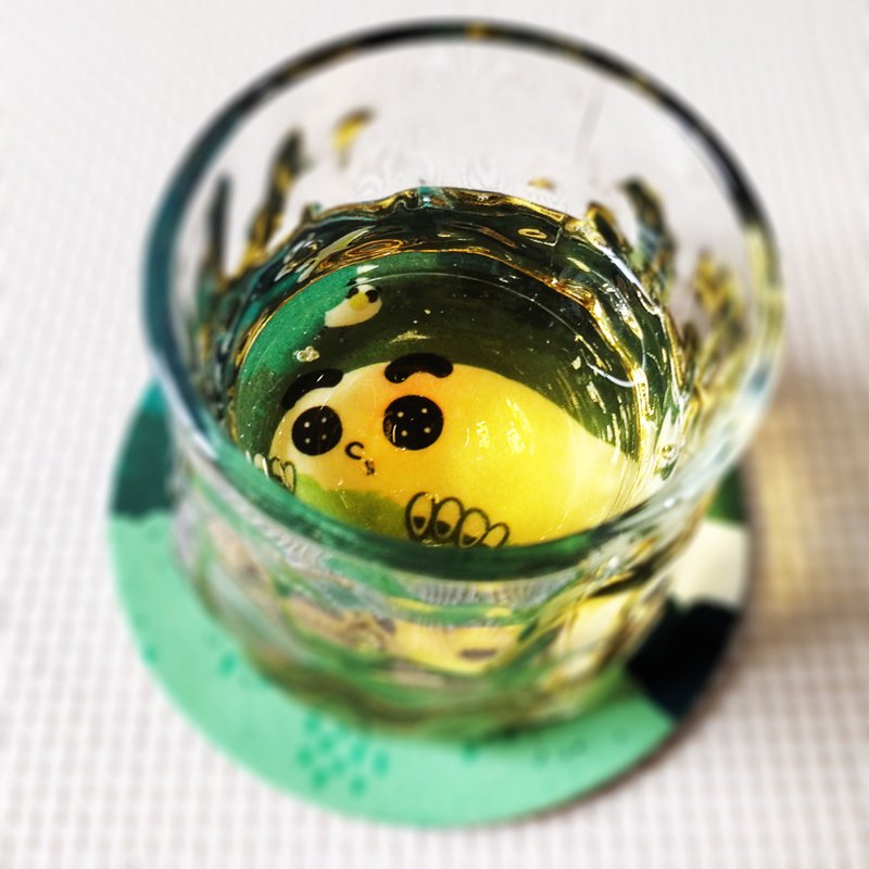 幽靈躲貓貓杯墊 環保杯墊 造型杯墊 可愛杯墊 止滑杯墊 吸水杯墊 - 杯墊 - 聚酯纖維 綠色