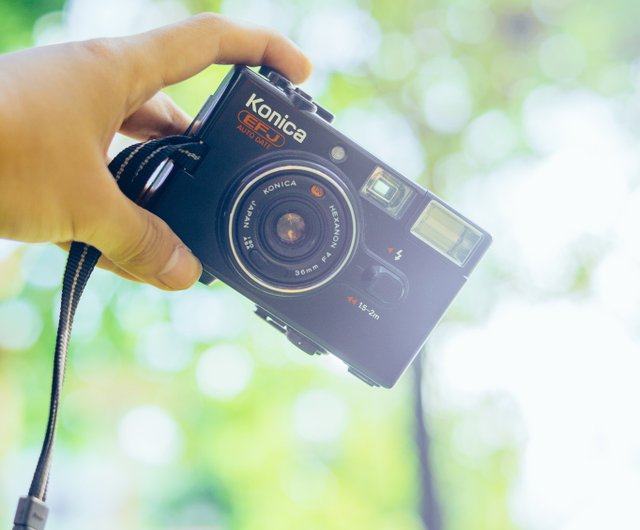 動作確認済み　美品　Konica EFJ AUTO DATE 36mm f4 Vintage Konica EFJ AUTO Date/with Battery/ Black Japon