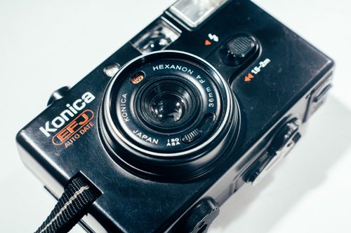 動作確認済 Konica EFJ AUTO DATE (オートデート) コニカ EFJ オートデート 36mm F4 フィルムカメラ 初心者向け