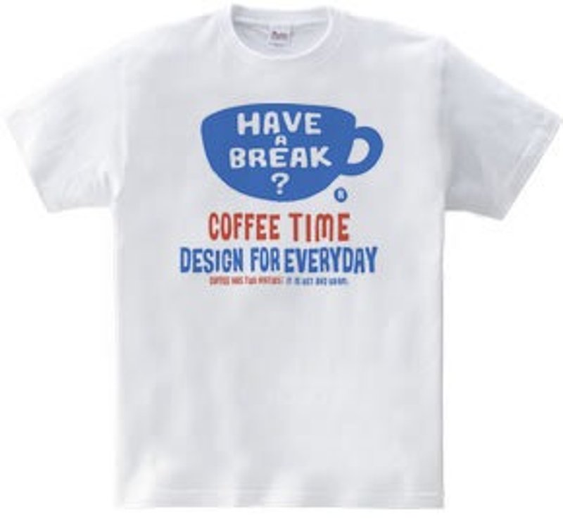 coffee time-～have a break?～　 150.160（WomanM.L）Tシャツ【受注生産品】 - 女 T 恤 - 棉．麻 白色