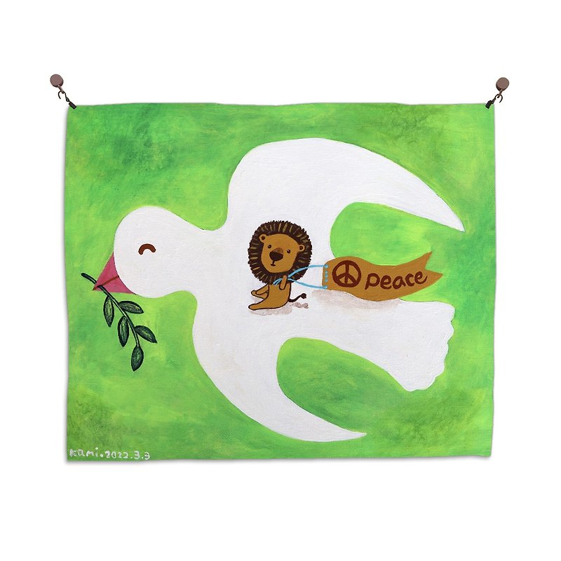 Polyester Doorway Curtains & Door Signs - kami illustration hanging cloth - peace
