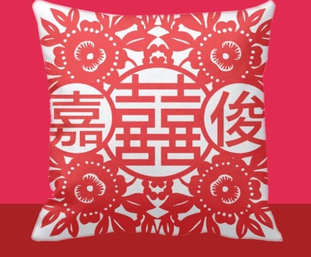 Chinese wedding blanket online pillow