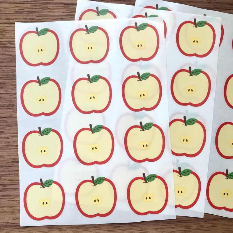 Cut Apple Clear stickers - สติกเกอร์ - พลาสติก สีเหลือง