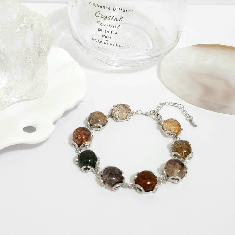 景品彩幽靈銅合金手鍊/全方位功效之搭配水晶 - 手鍊/手鐲 - 水晶 多色