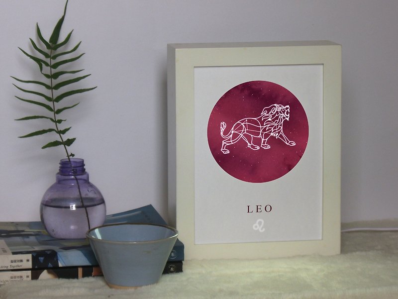 Custom Constellation Night Light Leo Leo Romantic Starry Sky Birthday Gift Dimming Accompanying Sleeping Bedside Lamp - Lighting - Paper Blue