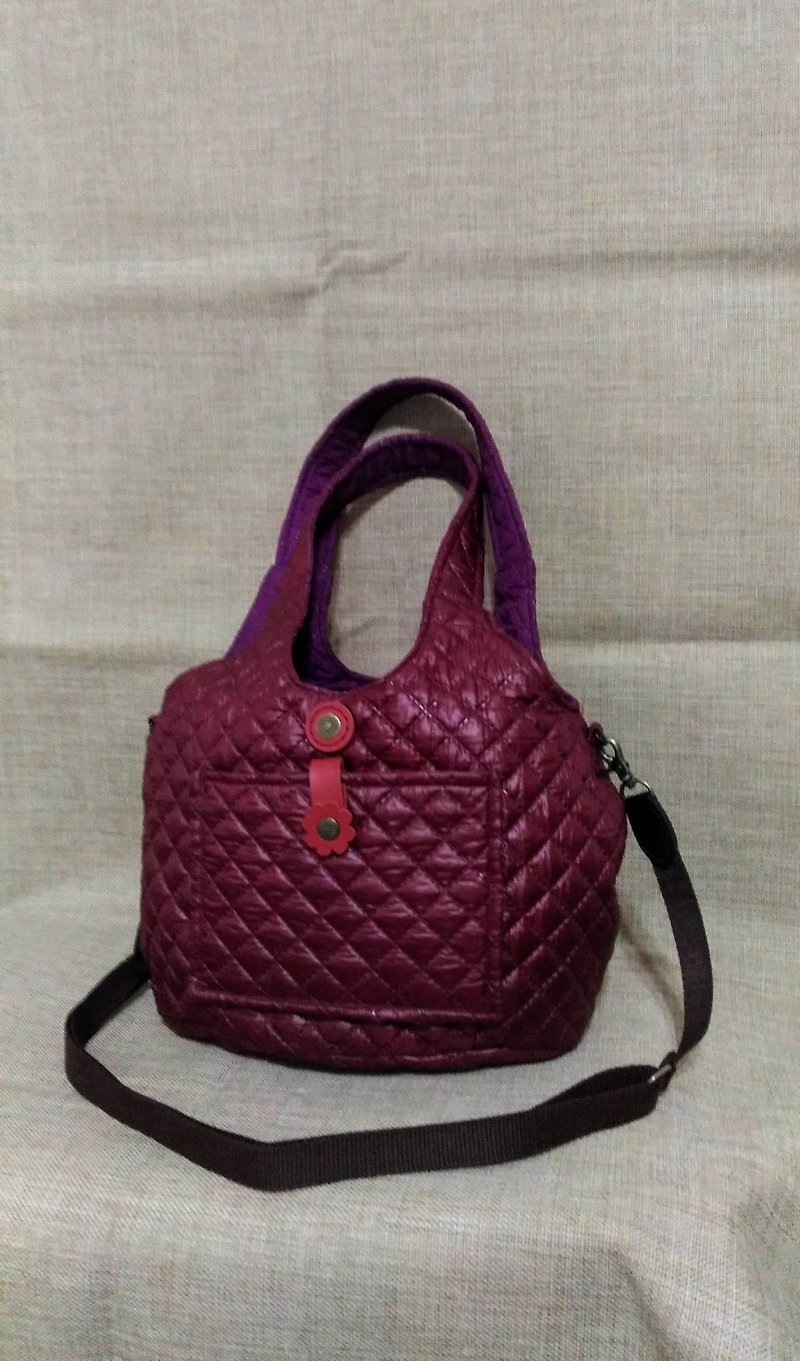 Lightweight 2-use bag*waterproof*handmade by hand*hand-held oblique back - Messenger Bags & Sling Bags - Waterproof Material Purple