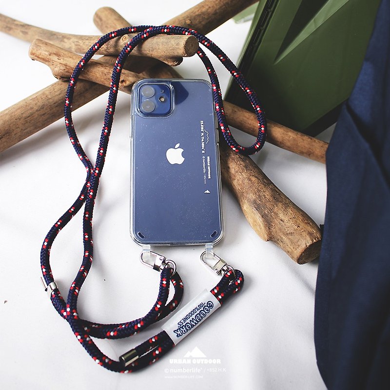 香港品牌 Urban Outdoor系列 坐標Logo 透明 iPhone 掛繩手機殼 - 手機殼/手機套 - 塑膠 透明