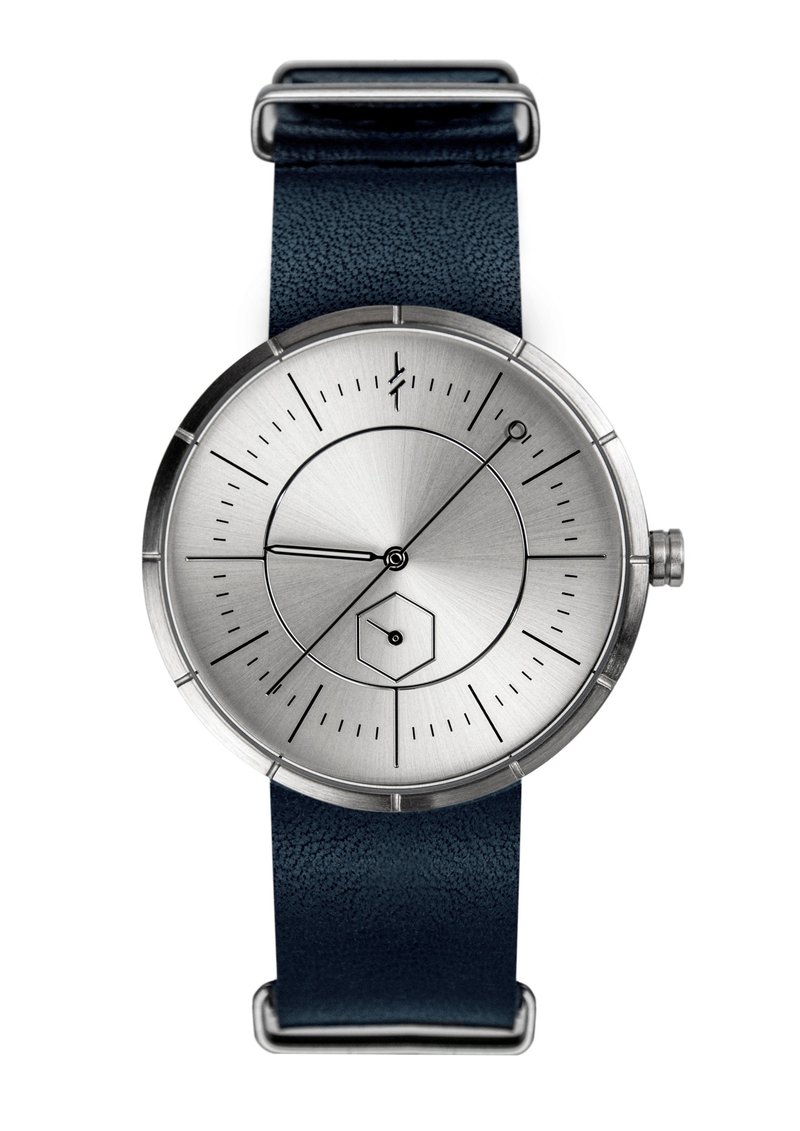 Compass Collection - Light Indigo - Men's & Unisex Watches - Stainless Steel Silver