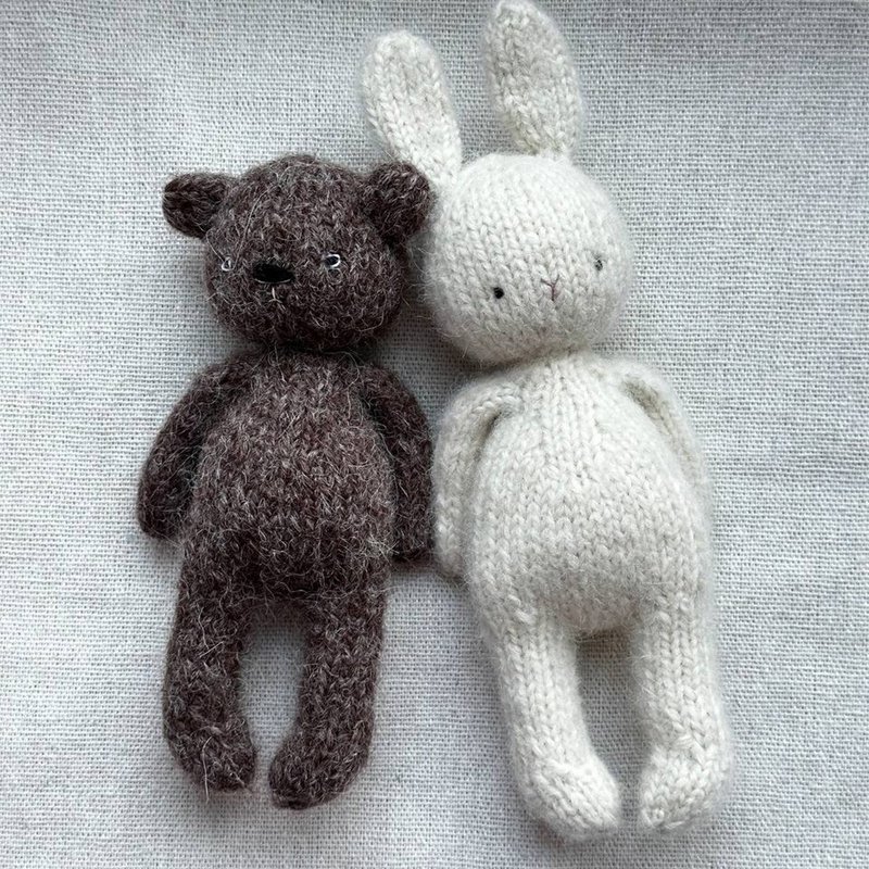 Cake the Bear and Ice-cream the Hare. Knitting pattern. English and Russian PDF. - 手工藝教學/工具書 - 其他材質 