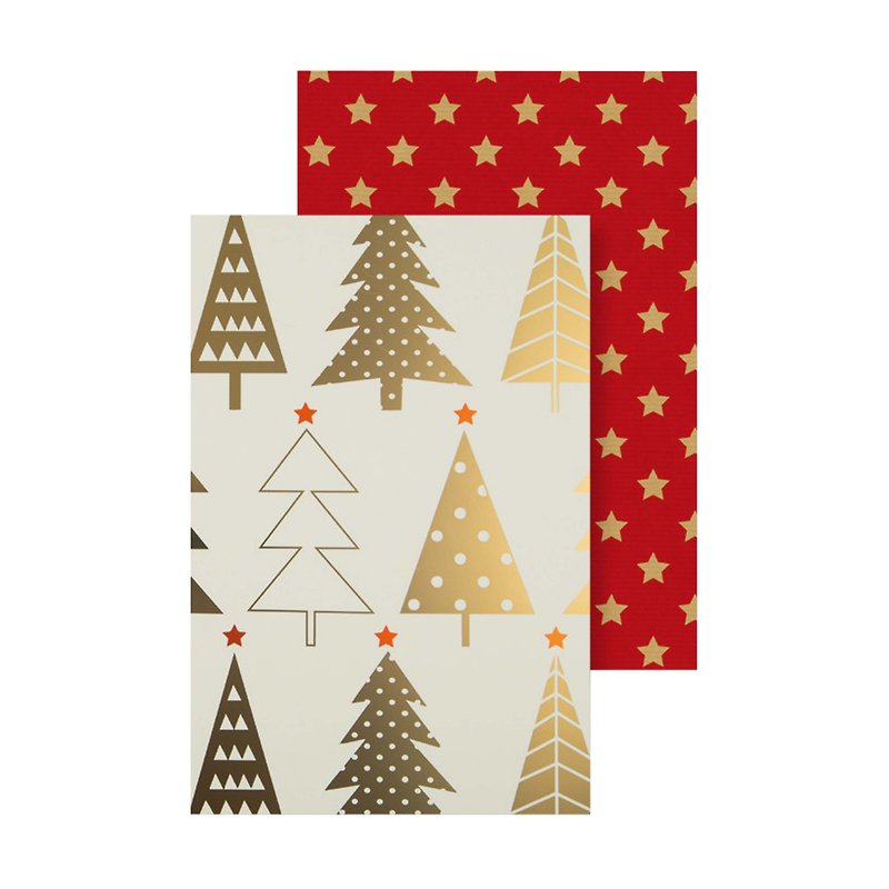 英国のクリスマスの包装紙ロール（金星赤背景） - ラッピング - 紙 レッド