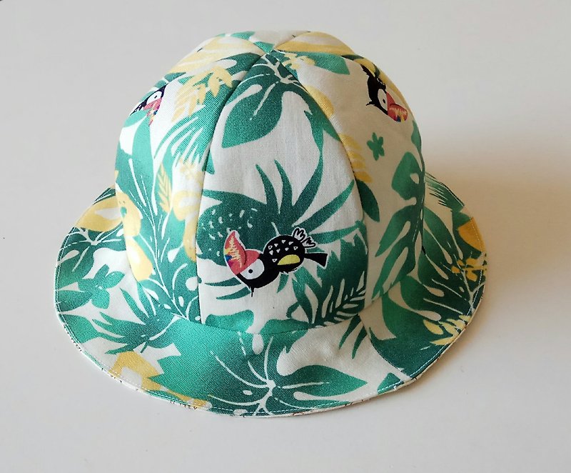 Nanyang wind small ball baby hat double-sided baby visor baby hat baby hat fisherman hat - Baby Gift Sets - Cotton & Hemp Blue