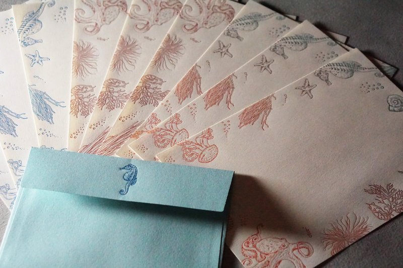 SEA letter set letterpress - ซองจดหมาย - กระดาษ ขาว