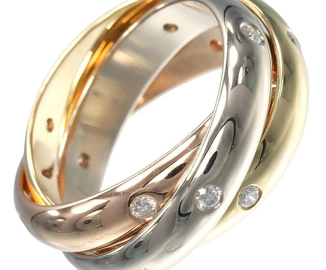 美品　Cartier カルティエ トリニティリング 7号 日本直送】カルティエ CARTIER リング トリニティ 7号 指輪 3.7