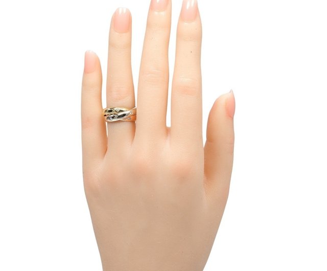 美品　Cartier カルティエ トリニティリング 7号 日本直送】カルティエ CARTIER リング トリニティ 7号 指輪 3.7
