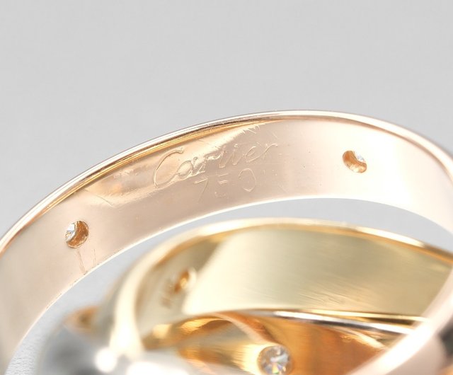 日本直送】カルティエ CARTIER リング トリニティ 7号 指輪 3.7mm