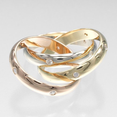 日本直送】カルティエ CARTIER リング トリニティ 7号 指輪 3.7mm