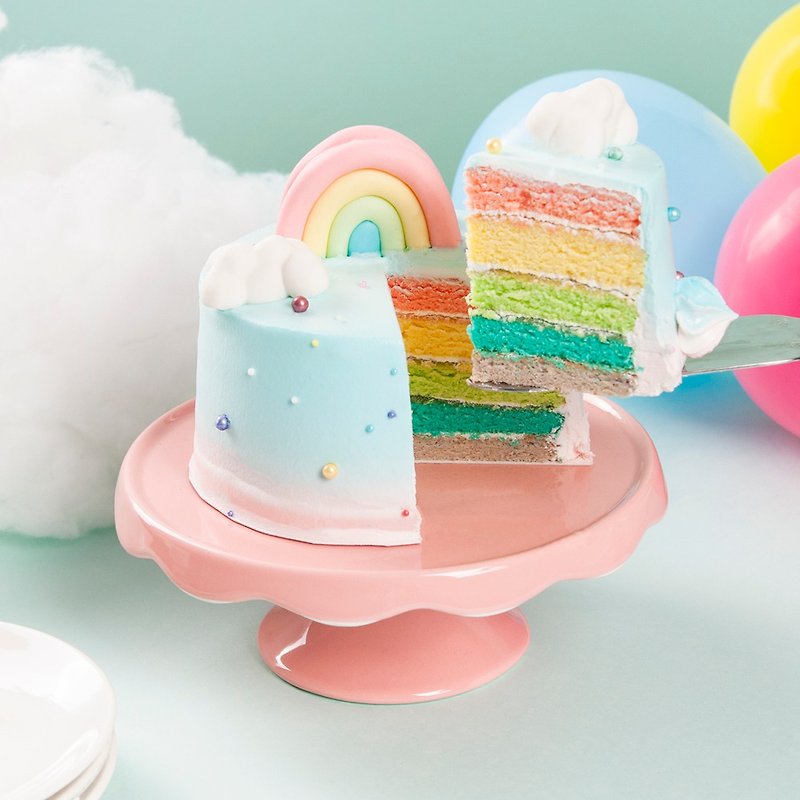 [Taipei Normal University Store] Rainbow Blossoms・DIY Cake Baking・Plate Teaching・Beverages included - Cuisine - Fresh Ingredients 