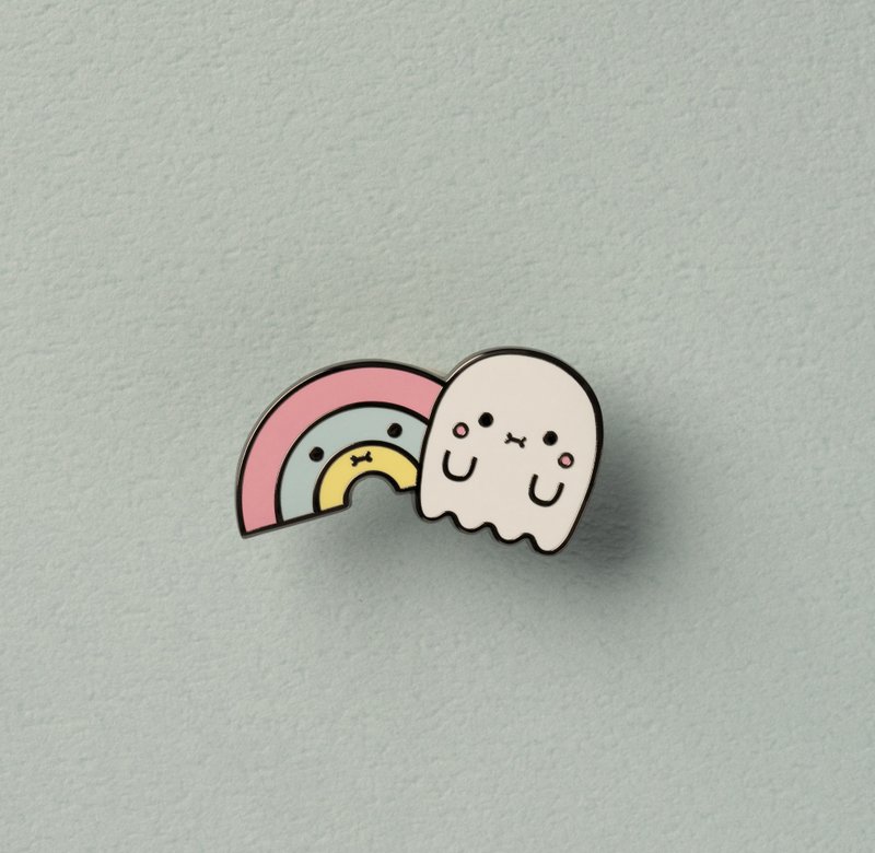 pppppins x Noodoll Riceboo Enamel Pin - Brooches - Other Metals White